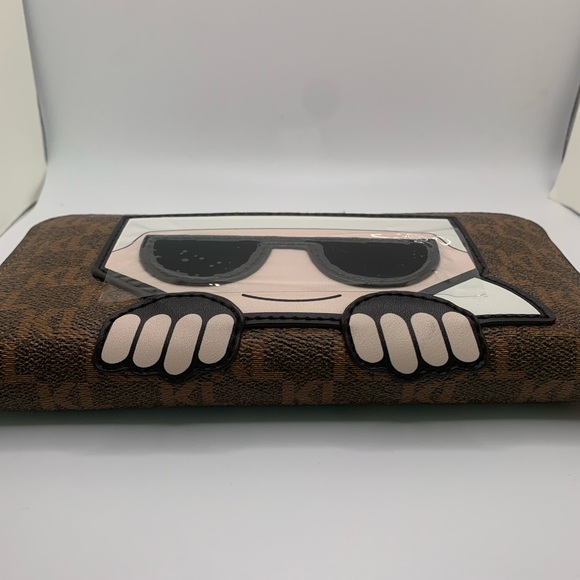 Karl Lagerfeld Paris Maybelle SLG Zip Brown Wallet - Picture 5 of 17